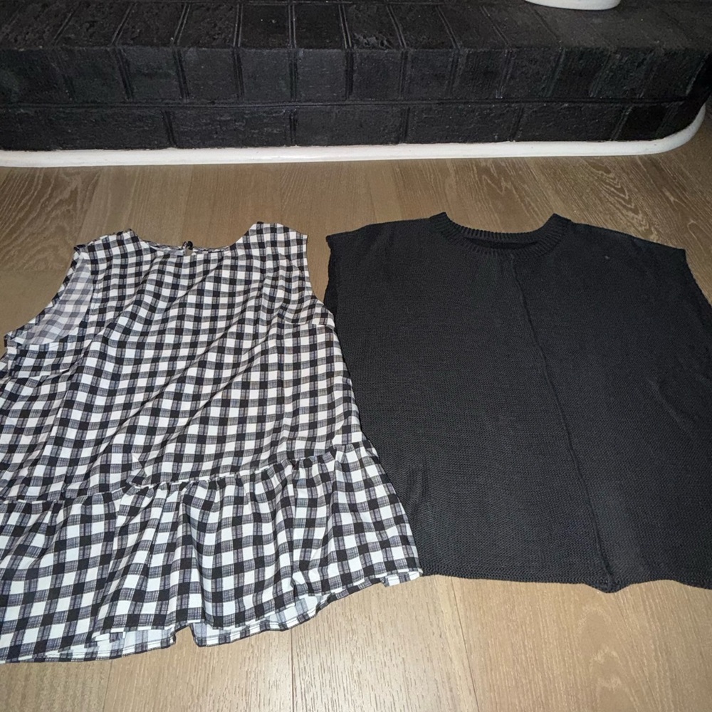 SHEIN Black Textured Knit Fabric